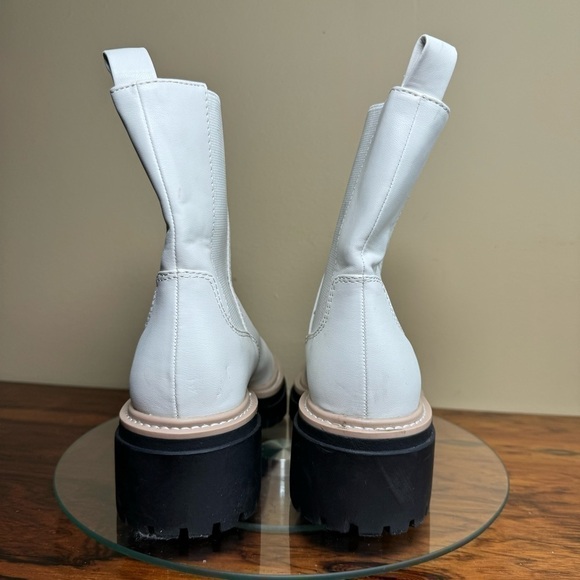 Open Edit Mya Lug Sole Chelsea Boot in white - Picture 11 of 15